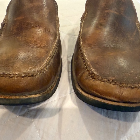 Johnson & Murphy Brown Leather Sheepskin Loafers 12 M 20-7792 Made in Brazil - Picture 6 of 10